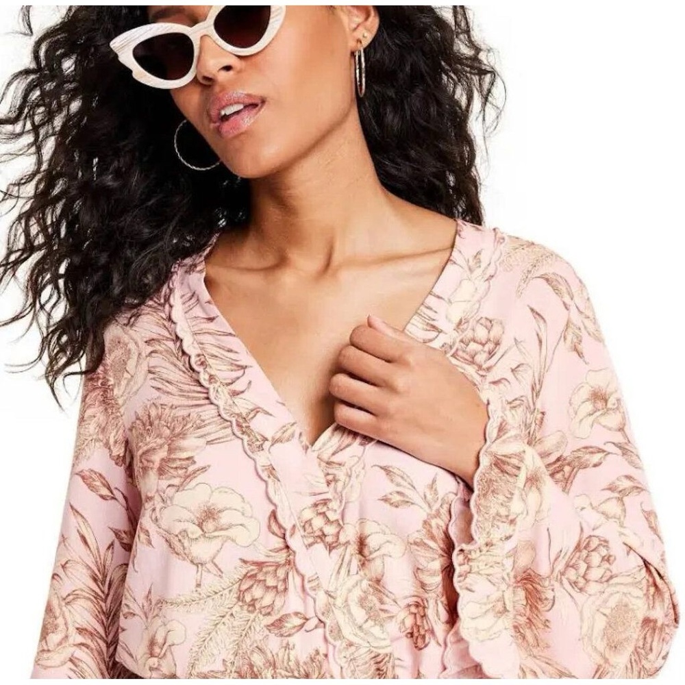 🥳SOLD🥳Agua Bendita Pink Floral Jumpsuit - Picture 4 of 5